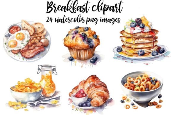 Breakfast Clipart: Elevating Your Creative Projects with Whimsical Food Illustrations