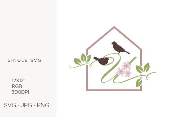 Bringing Nature and Typography Together with Birds Floral House, Letter U