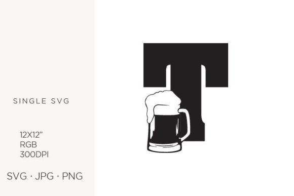 Crafting Identity: The Big Glass of Beer, Letter T, and the Power of Single Vector Artwork