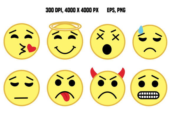 Funny Yellow Faces: Emotion Icons