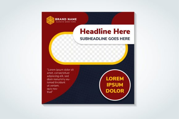Headline Here Square Banner: A Vintage-Inspired Design Asset for Modern Marketing