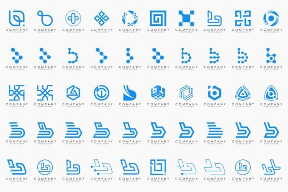 Letter B Logo Design Vector Set