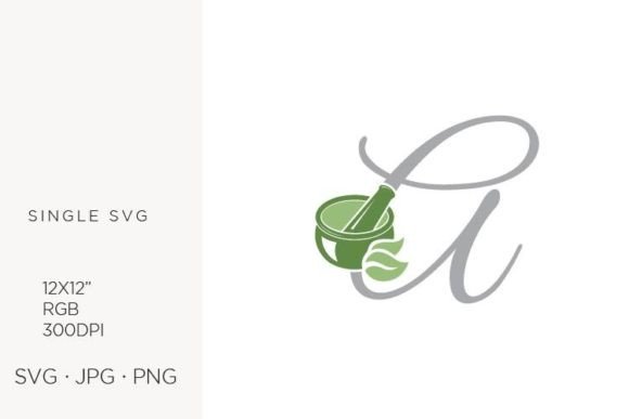 Mortar and Pestle, Spice, and Letter A: Crafting Unique Visual Identities with Vector Art