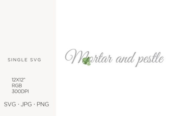 Mortar and Pestle with Green Leaves: Bridging Tradition and Modern Digital Design
