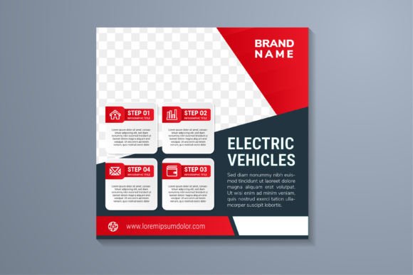 Streamlining Digital Promotion with an Electric Vehicles Square Banner Template
