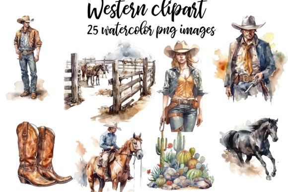 Western Clipart: Elevating Digital Design with Authentic Frontier Aesthetics